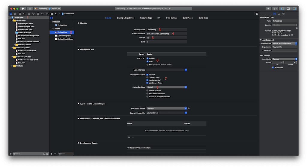 Xcode 專案設定