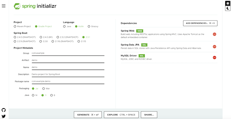Spring Boot + MySQL