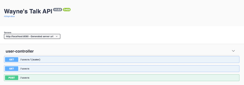 Setting the title and version of Swagger UI
