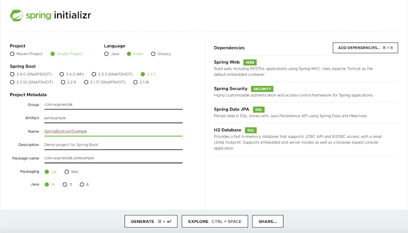 Spring Security JWT Project